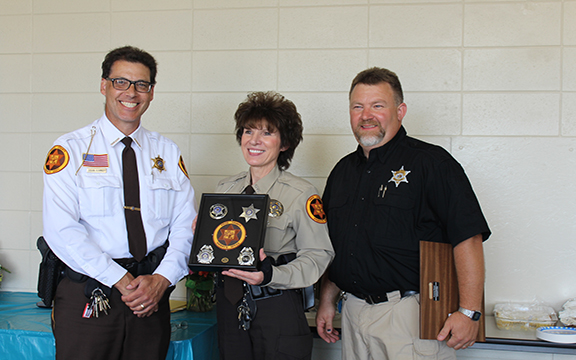 Sheriff Schmidt, Deputy Heitkemper, Chief Deputy Roush